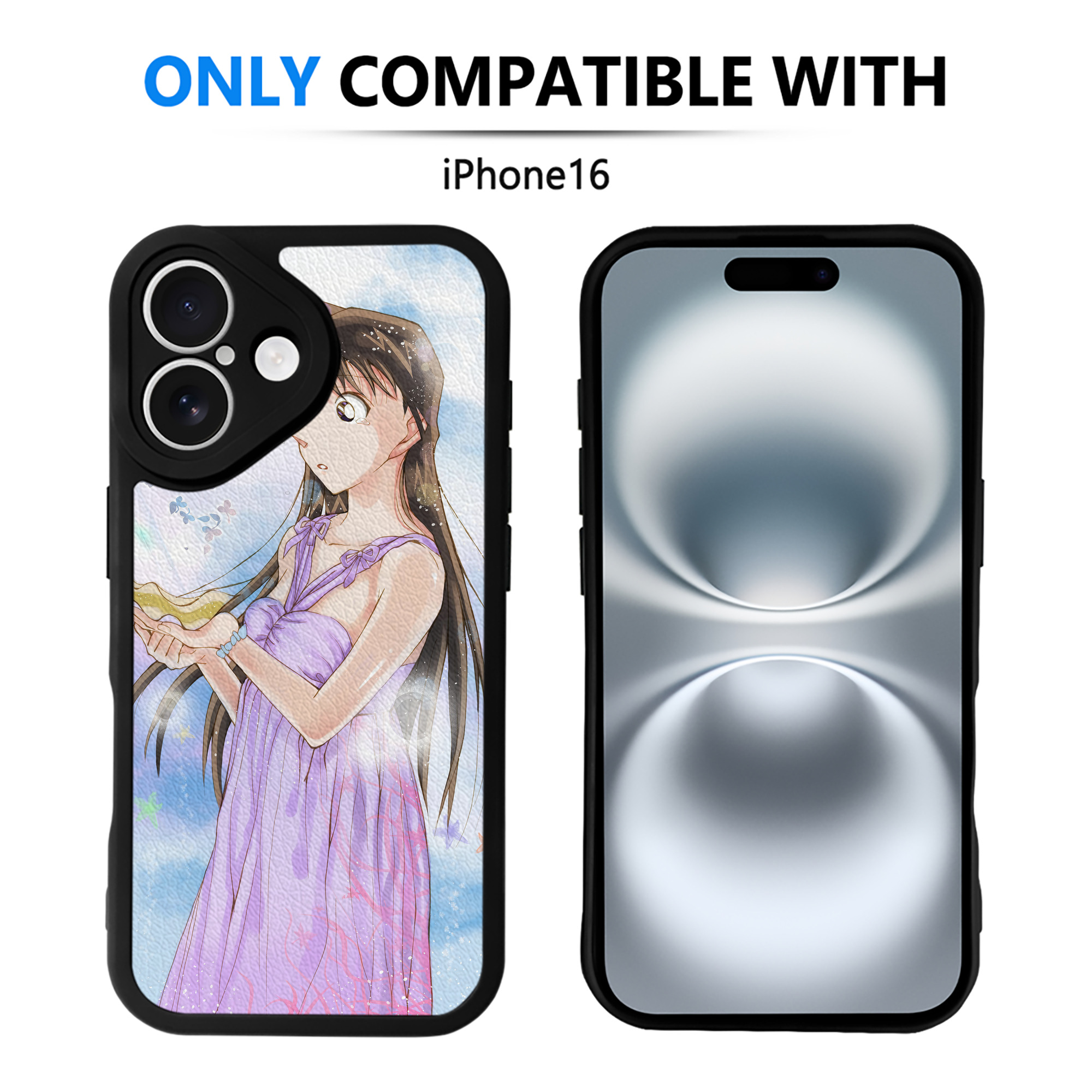 （画像用） 名探偵コナン Detective Conan 【iPhone 16シリーズ対応】シリコンスマホケース（レザー調） 材質：シリコン